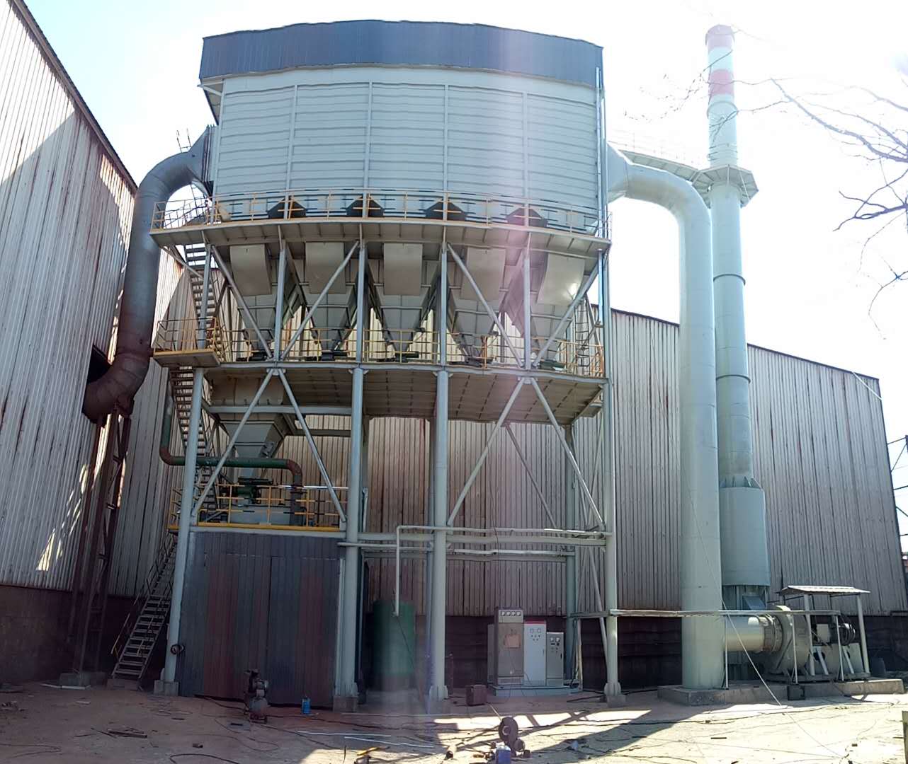 唐山鑫晶鋼鐵3500平米車(chē)間除塵